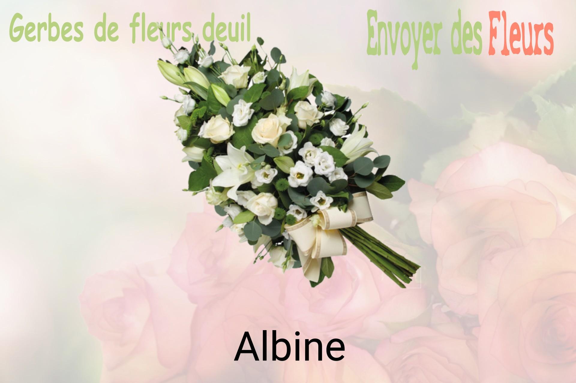 Gerbe de fleurs de deuil livrée à Albine